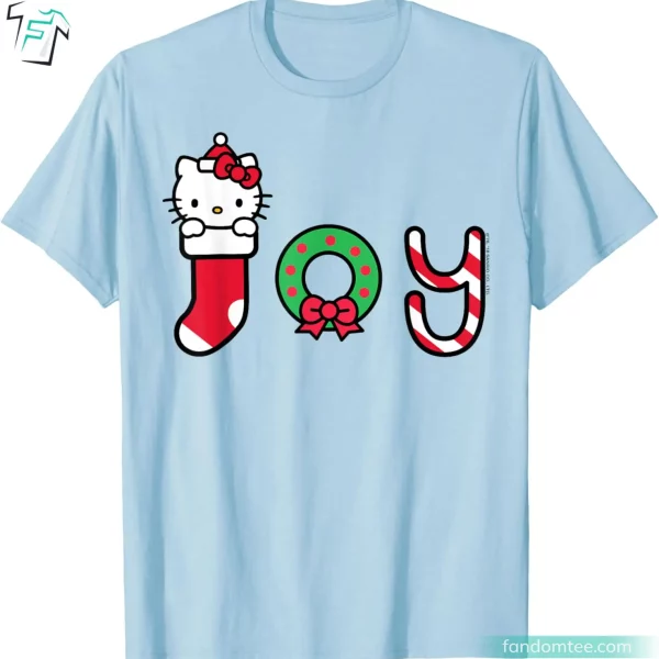 Christmas Joy Cute Pink Hello Kitty Shirt