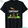 Christmas Santaaa Funny Dinosaur T Shirt