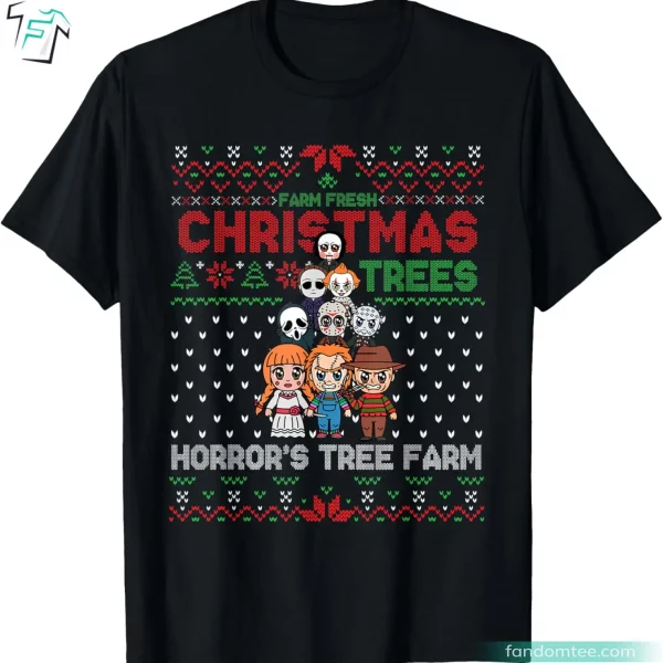 Christmas Trees Horror Scary Christmas Characters T-Shirt