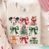 Coquette Bows Gingerbread Christmas Tree Funny Christmas Disney Sweater