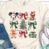 Coquette Bows Gingerbread Christmas Tree Funny Christmas Disney Sweater 2