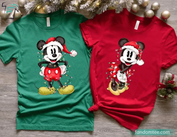 Couples Mickey and Minnie Mouse Disney Christmas Shirt Ideas