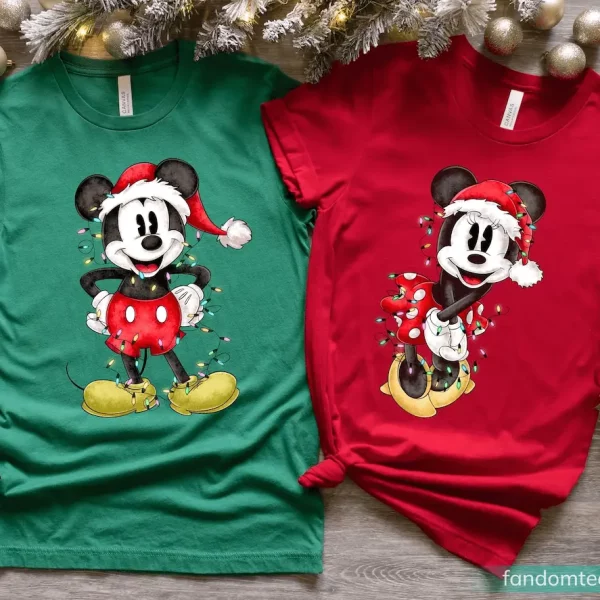 Couples Mickey and Minnie Mouse Disney Christmas Shirt Ideas