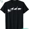 Cute Christmas Santa Sleigh with Dinosaur Shirts For Family