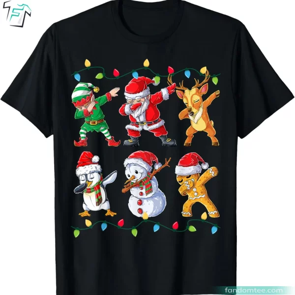 Dabbing Santa Elf Friends Christmas Shirt Ideas For Family