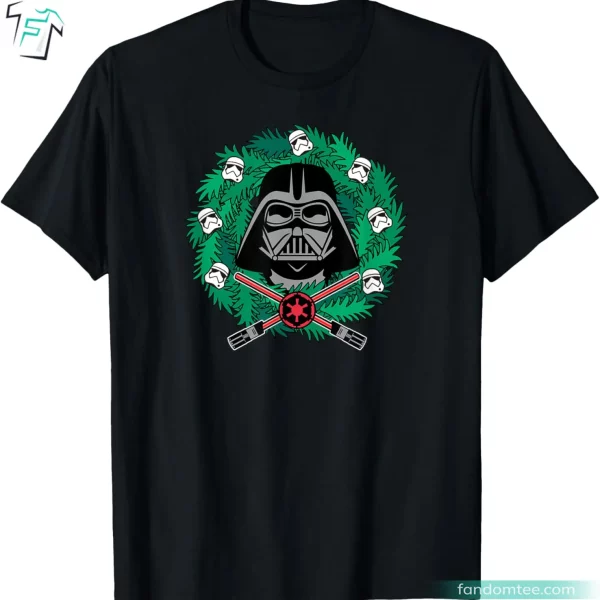 Darth Vader Helmet Xmas Wreath Star Wars Christmas Sweater