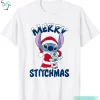 Disney Lilo and Stitch Christmas Shirt Funny Merry Stitchmas Portrait Graphic Tee