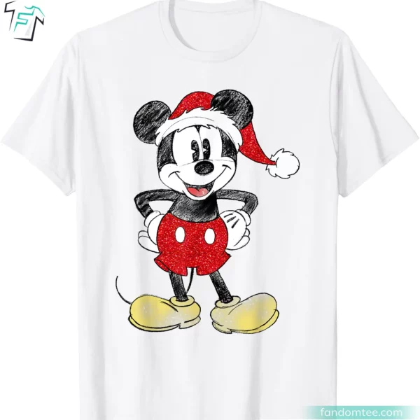 Disney Mickey Mouse Shirt Christmas Graphic Tee