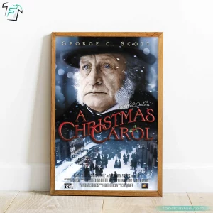 Disney's A Christmas Carol Movie Poster Retro Christmas Wall Art