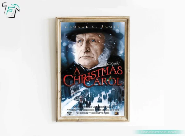 Disney’s A Christmas Carol Movie Poster Retro Christmas Wall Art