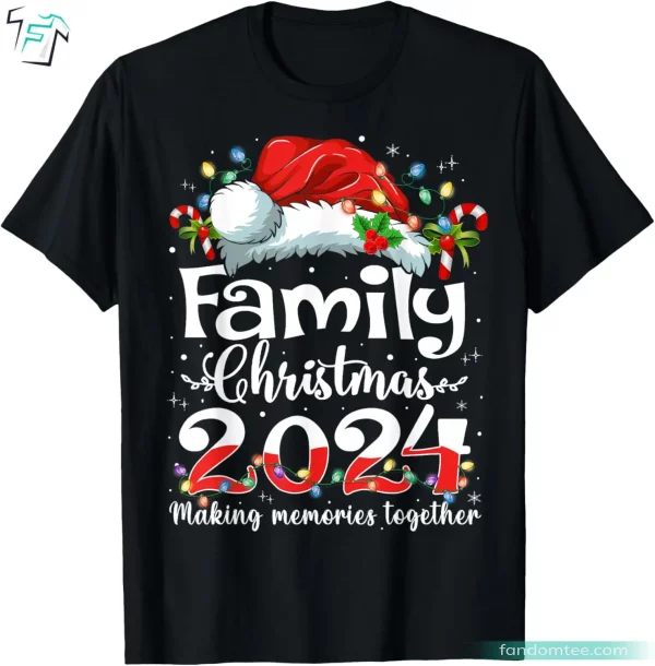 Family Christmas Shirts 2024 Matching Squad Santa Elf Funny Xmas Tee