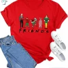 Friends Christmas Character Shirt Funny Xmas Movie Cartoon Graphic Tee 2