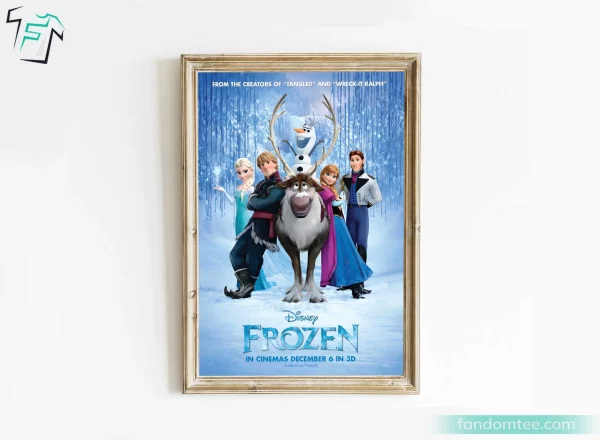 Frozen Movie Poster Modern Christmas Wall Art Decoration