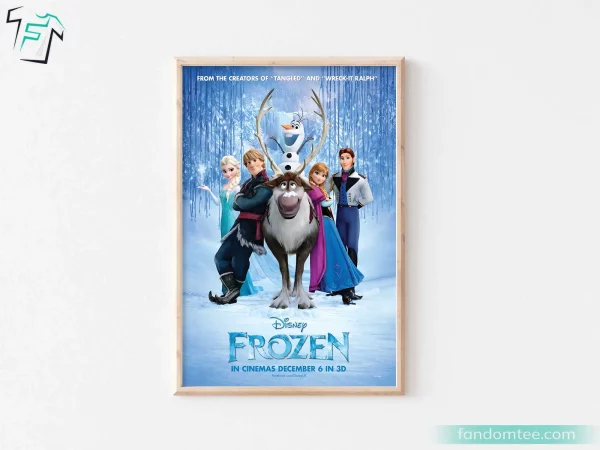 Frozen Movie Poster Modern Christmas Wall Art Decoration