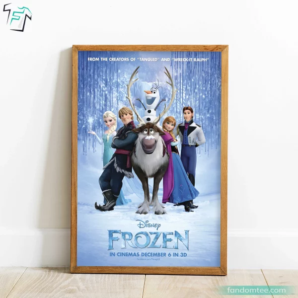 Frozen Movie Poster Modern Christmas Wall Art Decoration