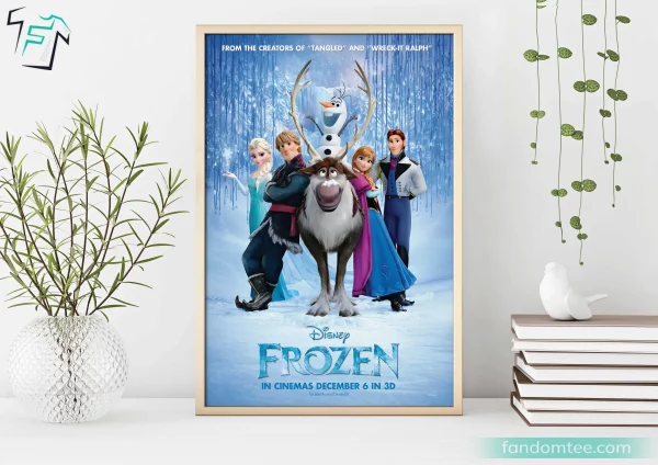 Frozen Movie Poster Modern Christmas Wall Art Decoration