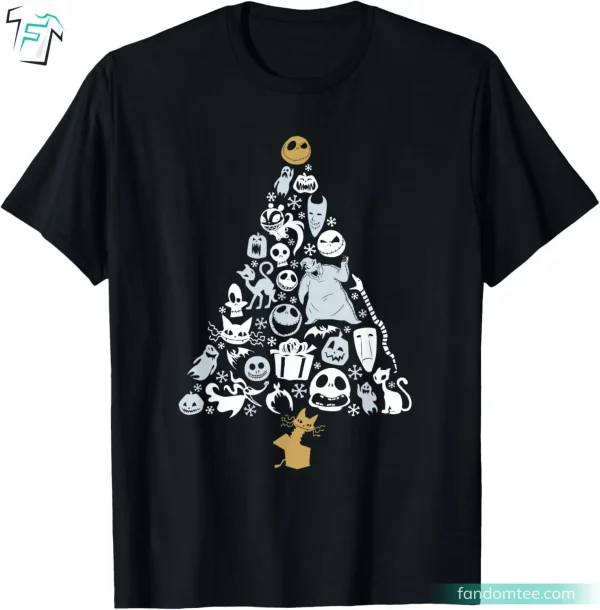 Funny Christmas Tree Jack Skellington Shirts