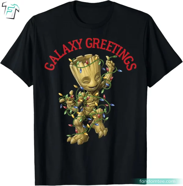 Galaxy Greetings Funny Christmas Groot Shirt