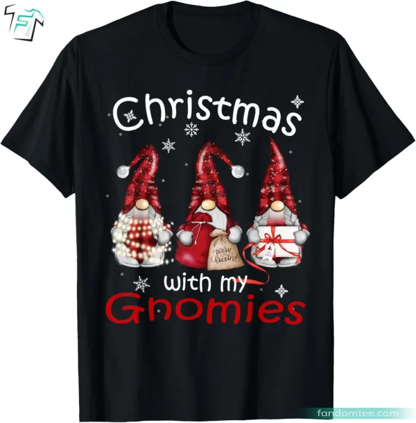 Gnome Buffalo Plaid Funny Cute Family Christmas Shirts