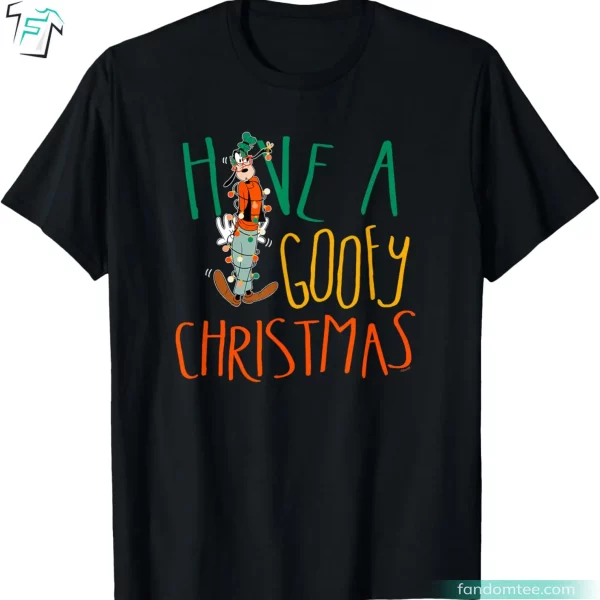 Have a Goofy Christmas Shirt Funny Tangled Lights Xmas Graphic Tee