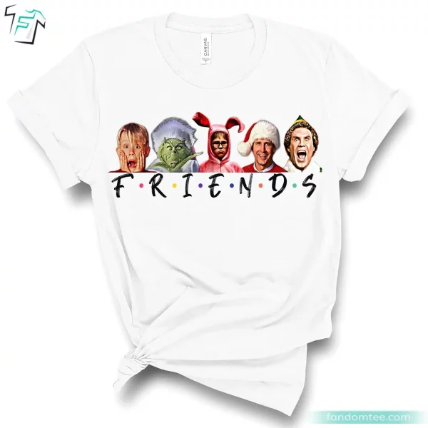 Holiday Friends Christmas T Shirt Funny Ideal Gift for Xmas