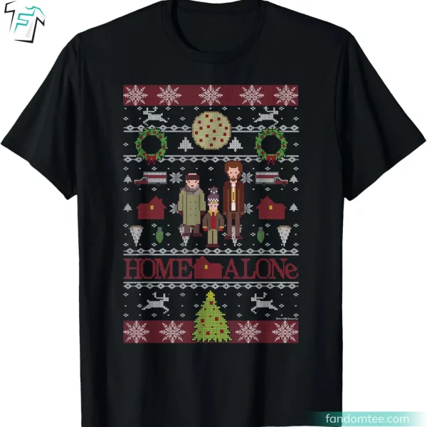 Home Alone The Wet Bandits Funny Christmas Ugly Sweater T-Shirt