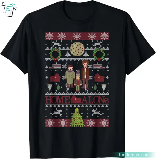 Home Alone The Wet Bandits Funny Christmas Ugly Sweater T-Shirt