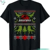 Jurassic World Xmas Ugly Sweater Funny Dinosaur Tee Shirt