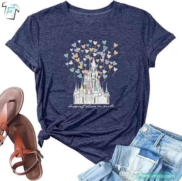 Magical Kingdom Castle Flower Disney Christmas Shirts Family Matching Graphic Tee