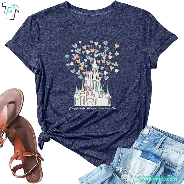 Magical Kingdom Castle Flower Disney Christmas Shirts Family Matching Graphic Tee