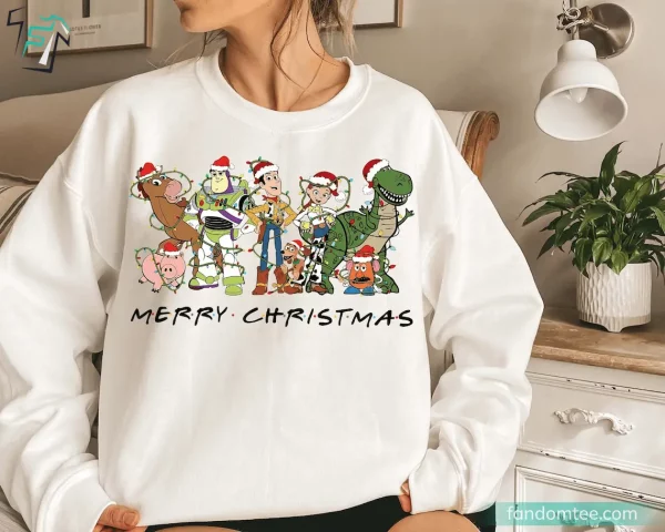 Merry Christmas Toy Story Christmas Shirt Funny Disney Friends Graphics Tee