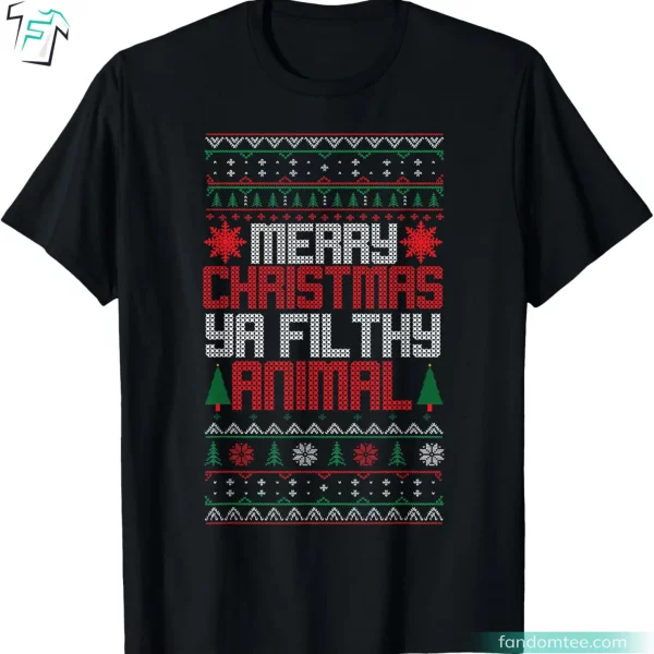 Merry Christmas Ya Filthy Animal Shirt Funny Home Alone Christmas Movie Tee