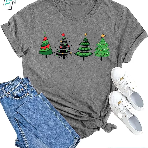 Merry Xmas Holiday Christmas Tree Tee Shirts