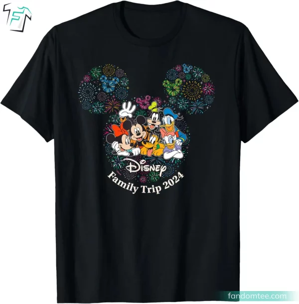 Mickey & Friends Vacation Family Trip 2024 Funny Disney Family Christmas Shirts