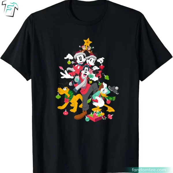 Mickey Minnie Goofy Pluto Chip Dale Funny Christmas Shirt Disney Lover Gift Tee