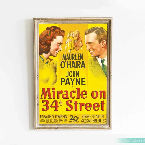 Miracle On 34th Street Poster Christmas Vacation Movie Gift Ideas