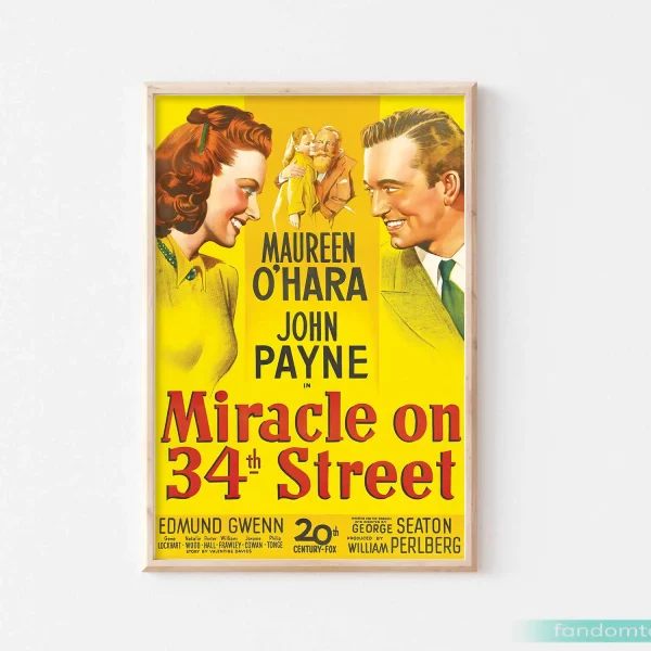 Miracle On 34th Street Poster Christmas Vacation Movie Gift Ideas