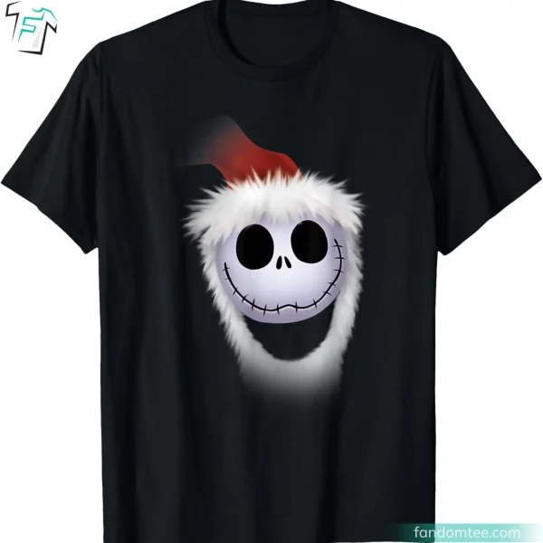 Red Hat Santa Jack Skellington Shirt Mens Women Adults