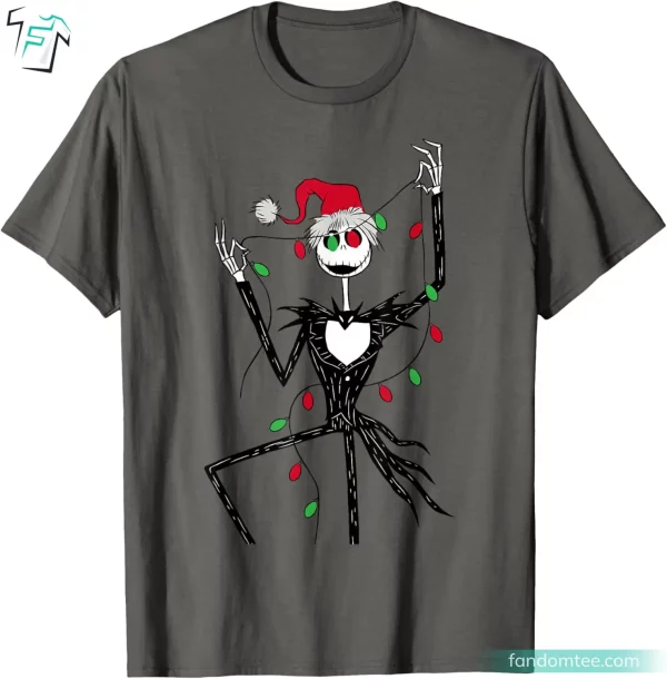 Red Hat Santa Jack Skellington Shirt Women Men Adults