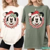 Retro Mickey Minnie Checkered Couple Funny Disney Christmas T Shirts 2