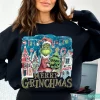 Retro Small Town Merry Grinchmas Sweatshirt 4