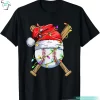 Santa Baseball Player Christmas Family Shirts