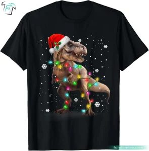 T rex Tree Christmas Sweater Xmas Pet Men Womens Dinosaur Shirt