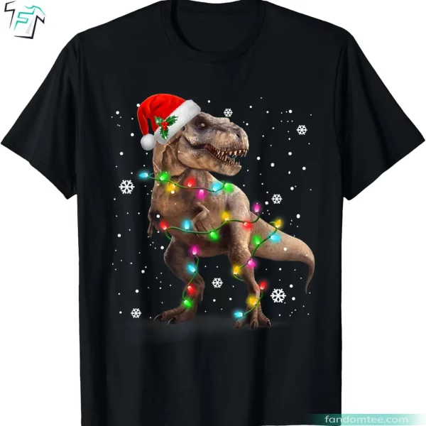 T-rex Tree Christmas Sweater Xmas Pet Men Womens Dinosaur Shirt