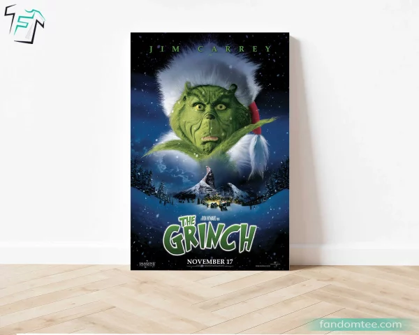 The Grinch Film Poster Vintage Christmas Wall Art