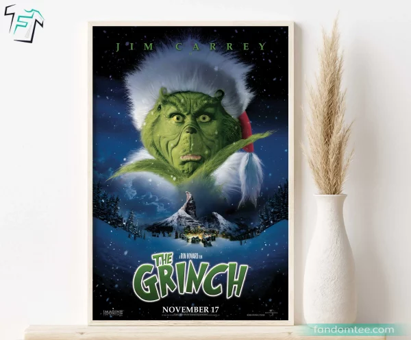 The Grinch Film Poster Vintage Christmas Wall Art