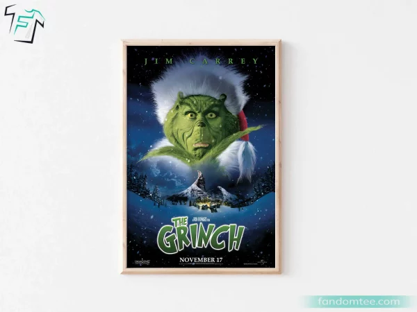 The Grinch Film Poster Vintage Christmas Wall Art