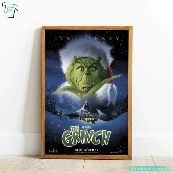 The Grinch Film Poster Vintage Christmas Wall Art