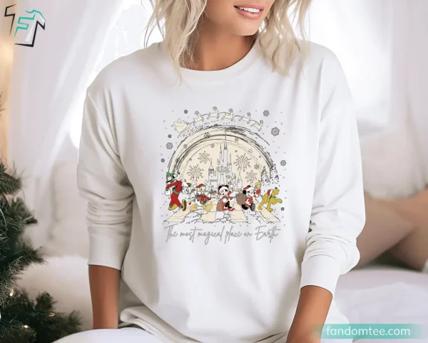 The Most Magical Place On Earth Funny Disney Christmas Sweatshirt