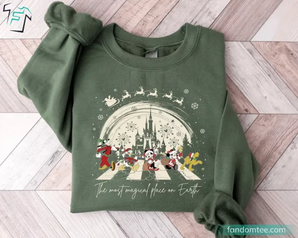 The Most Magical Place On Earth Funny Disney Christmas Sweatshirt